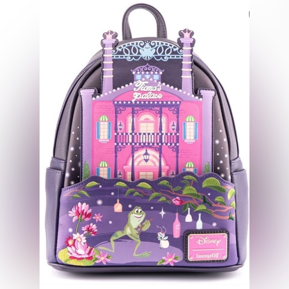 Disney Loungefly Tiana's Palace Purple Backpack NWT